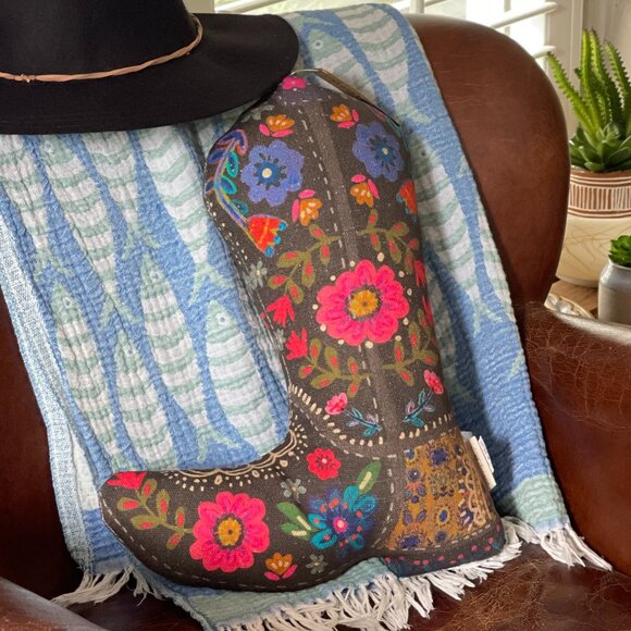 Boho Boot-Shaped Pillow-NEW - Picture 2 of 14